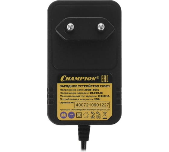 Устройство зарядное для аккумулятора CHAMPION CH1811