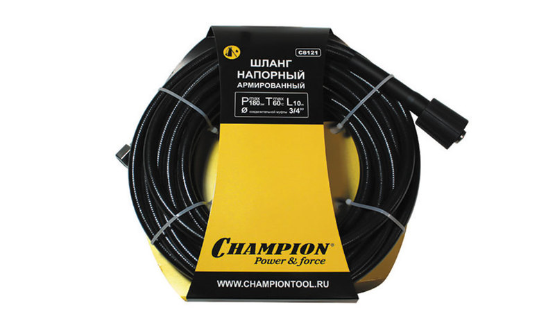 Шланг напорный армированный для моек 10 метров, CHAMPION C8121