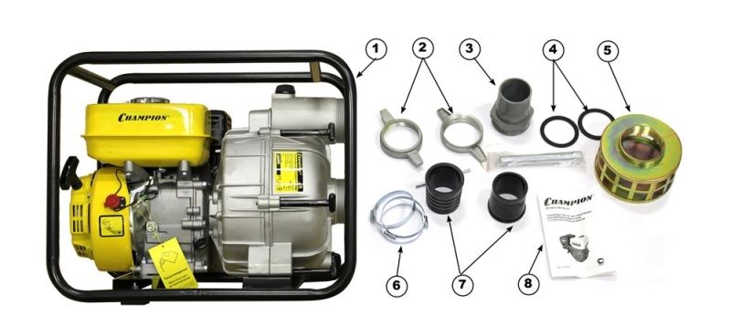 Бензиновая мотопомпа CHAMPION GTP80