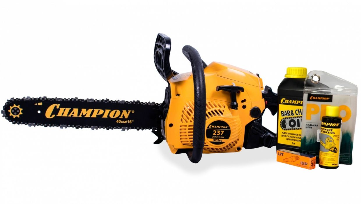 Бензопила CHAMPION A237-16 + АКЦИЯ- подарок