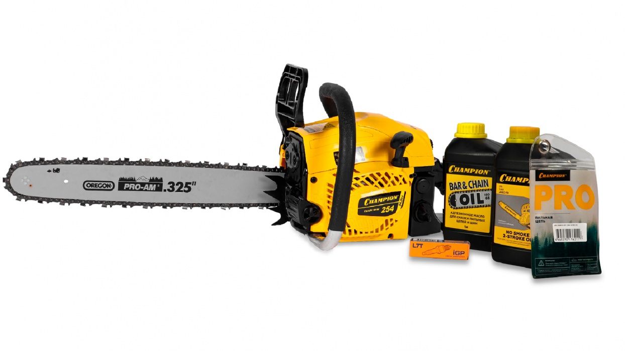 Бензопила CHAMPION A254-18 + АКЦИЯ - подарок